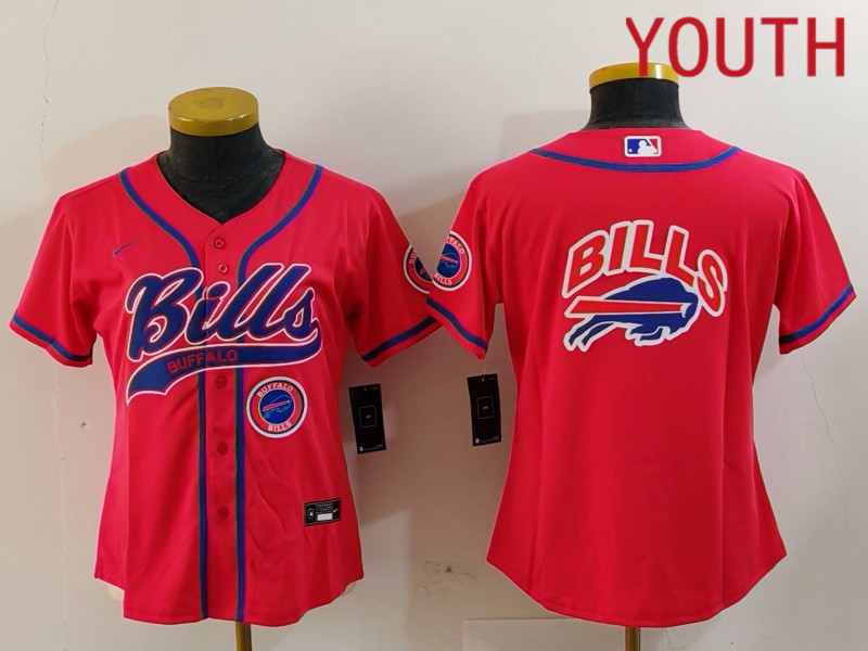 Youth Buffalo Bills Blank Red Joint Name 2024 Nike Limited NFL Jersey style 9121->youth nfl jersey->Youth Jersey